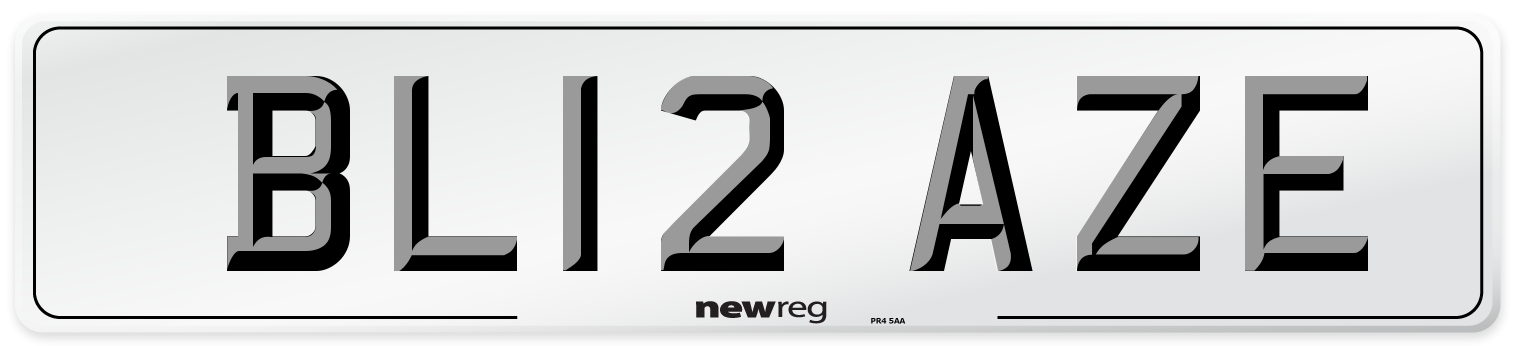 BL12 AZE Number Plate from New Reg